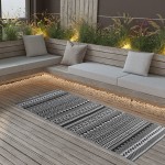vidaXL Covor de exterior, ARAKIL negru, 80x150 cm, PP vidaXL Covor de exterior, ARAKIL negru, 80x150 cm, PP