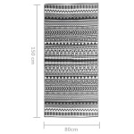 vidaXL Covor de exterior, ARAKIL negru, 80x150 cm, PP vidaXL Covor de exterior, ARAKIL negru, 80x150 cm, PP