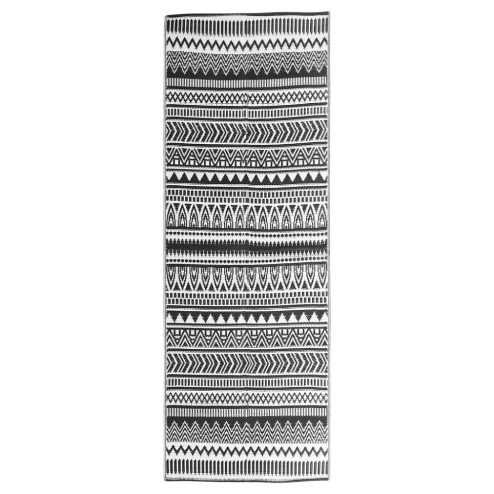 vidaXL Covor de exterior, ARAKIL negru, 80x250 cm, PP