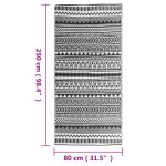vidaXL Covor de exterior, ARAKIL negru, 80x250 cm, PP vidaXL Covor de exterior, ARAKIL negru, 80x250 cm, PP