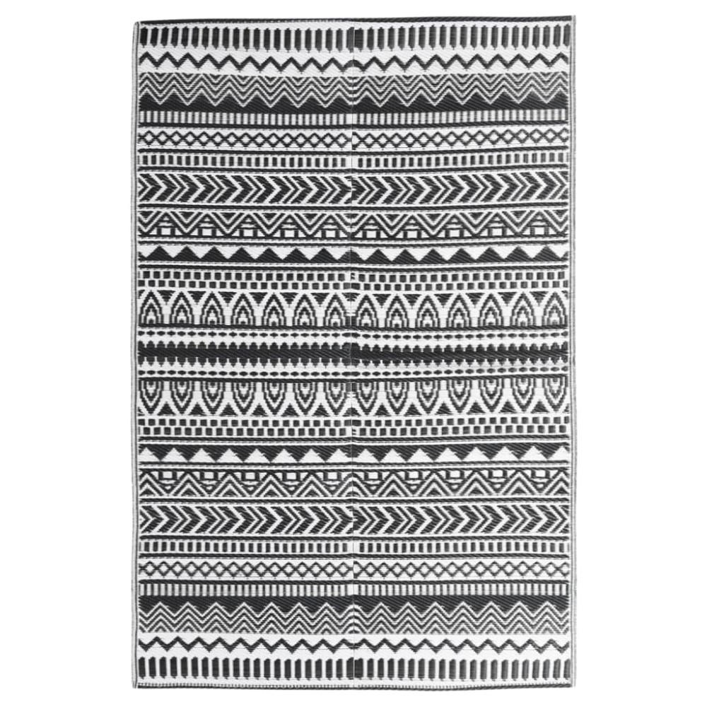 vidaXL Covor de exterior, ARAKIL negru, 120x180 cm, PP