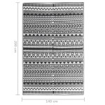 vidaXL Covor de exterior, ARAKIL negru, 140x200 cm, PP vidaXL Covor de exterior, ARAKIL negru, 140x200 cm, PP