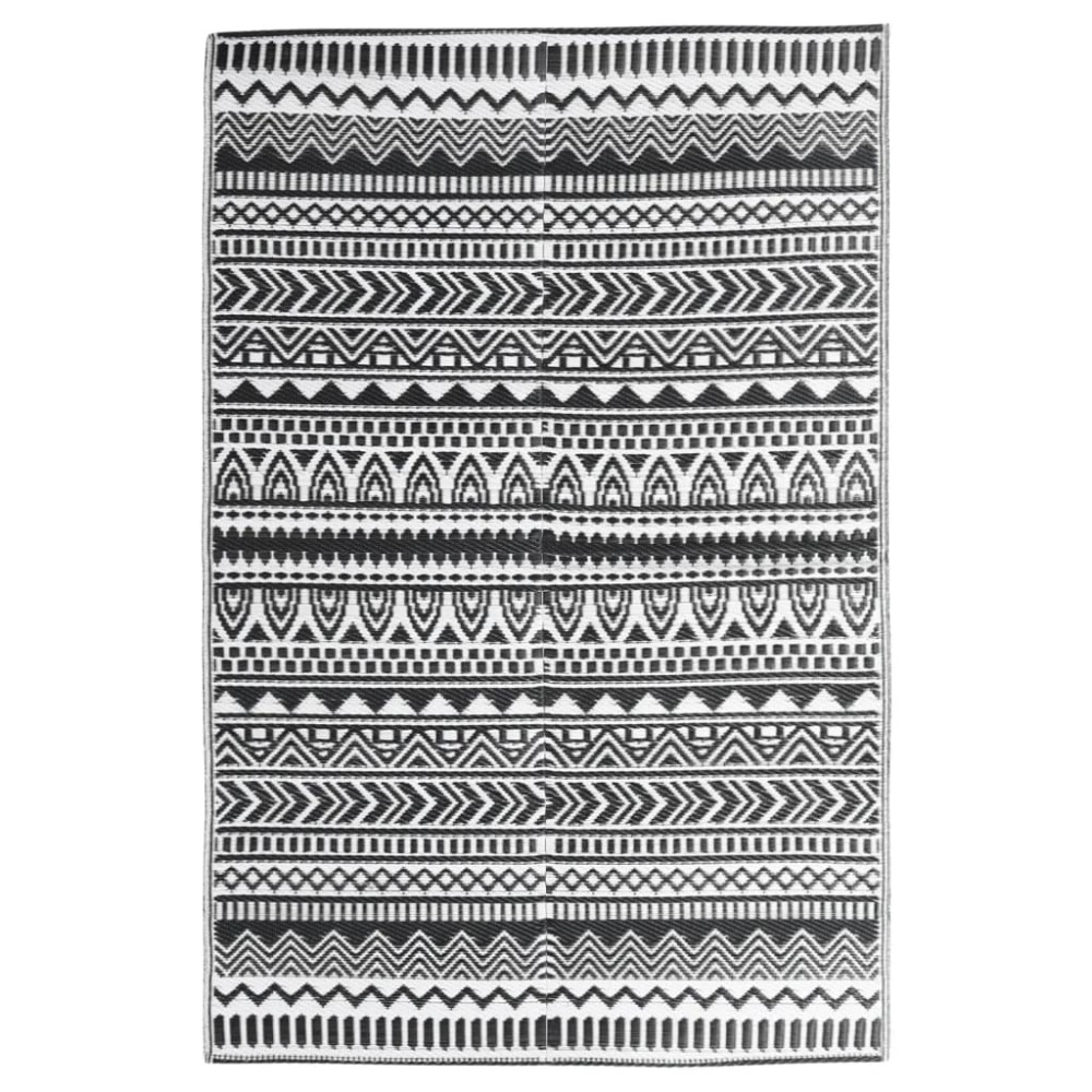 vidaXL Covor de exterior, ARAKIL negru, 160x230 cm, PP