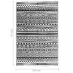 vidaXL Covor de exterior, ARAKIL negru, 190x290 cm, PP vidaXL Covor de exterior, ARAKIL negru, 190x290 cm, PP