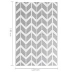 vidaXL Covor de exterior, ARAKIL gri, 120x180 cm, PP vidaXL Covor de exterior, ARAKIL gri, 120x180 cm, PP