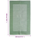 vidaXL Covor de exterior, ARAKIL Verde, 120x180 cm, PP vidaXL Covor de exterior, ARAKIL Verde, 120x180 cm, PP