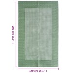 vidaXL Covor de exterior, ARAKIL verde, 140x200 cm, PP vidaXL Covor de exterior, ARAKIL verde, 140x200 cm, PP