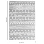 vidaXL Covor de exterior, ARAKIL gri, 120x180 cm, PP vidaXL Covor de exterior, ARAKIL gri, 120x180 cm, PP