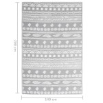 vidaXL Covor d exterior, ARAKIL gri, 140 x 200 cm, PP vidaXL Covor d exterior, ARAKIL gri, 140 x 200 cm, PP