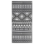 vidaXL Covor de exterior, ARAKIL negru, 80x150 cm, PP vidaXL Covor de exterior, ARAKIL negru, 80x150 cm, PP