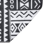 vidaXL Covor de exterior, ARAKIL negru, 80x150 cm, PP vidaXL Covor de exterior, ARAKIL negru, 80x150 cm, PP