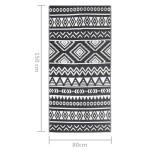 vidaXL Covor de exterior, ARAKIL negru, 80x150 cm, PP vidaXL Covor de exterior, ARAKIL negru, 80x150 cm, PP