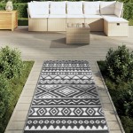 vidaXL Covor de exterior, ARAKIL negru, 80x250 cm, PP