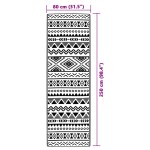 vidaXL Covor de exterior, ARAKIL negru, 80x250 cm, PP
