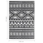vidaXL Covor de exterior, ARAKIL negru, 140x200 cm, PP vidaXL Covor de exterior, ARAKIL negru, 140x200 cm, PP