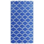 vidaXL Covor de exterior, ARAKIL albastru, 80x150 cm, PP vidaXL Covor de exterior, ARAKIL albastru, 80x150 cm, PP