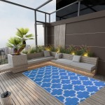 vidaXL Covor de exterior, ARAKIL albastru, 160x230 cm, PP vidaXL Covor de exterior, ARAKIL albastru, 160x230 cm, PP