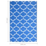 vidaXL Covor de exterior, ARAKIL albastru, 160x230 cm, PP vidaXL Covor de exterior, ARAKIL albastru, 160x230 cm, PP