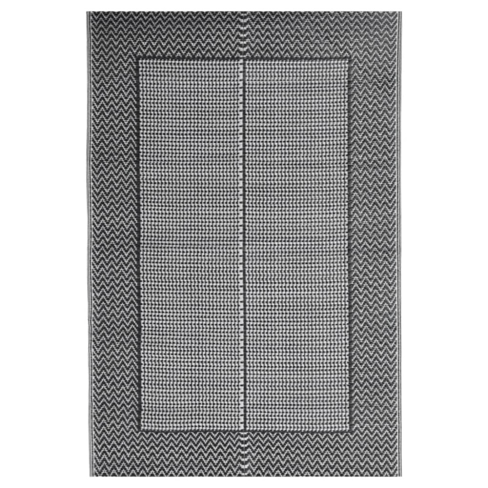 vidaXL Covor de exterior, ARAKIL negru, 140x200 cm, PP