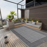 vidaXL Covor de exterior, ARAKIL negru, 140x200 cm, PP vidaXL Covor de exterior, ARAKIL negru, 140x200 cm, PP