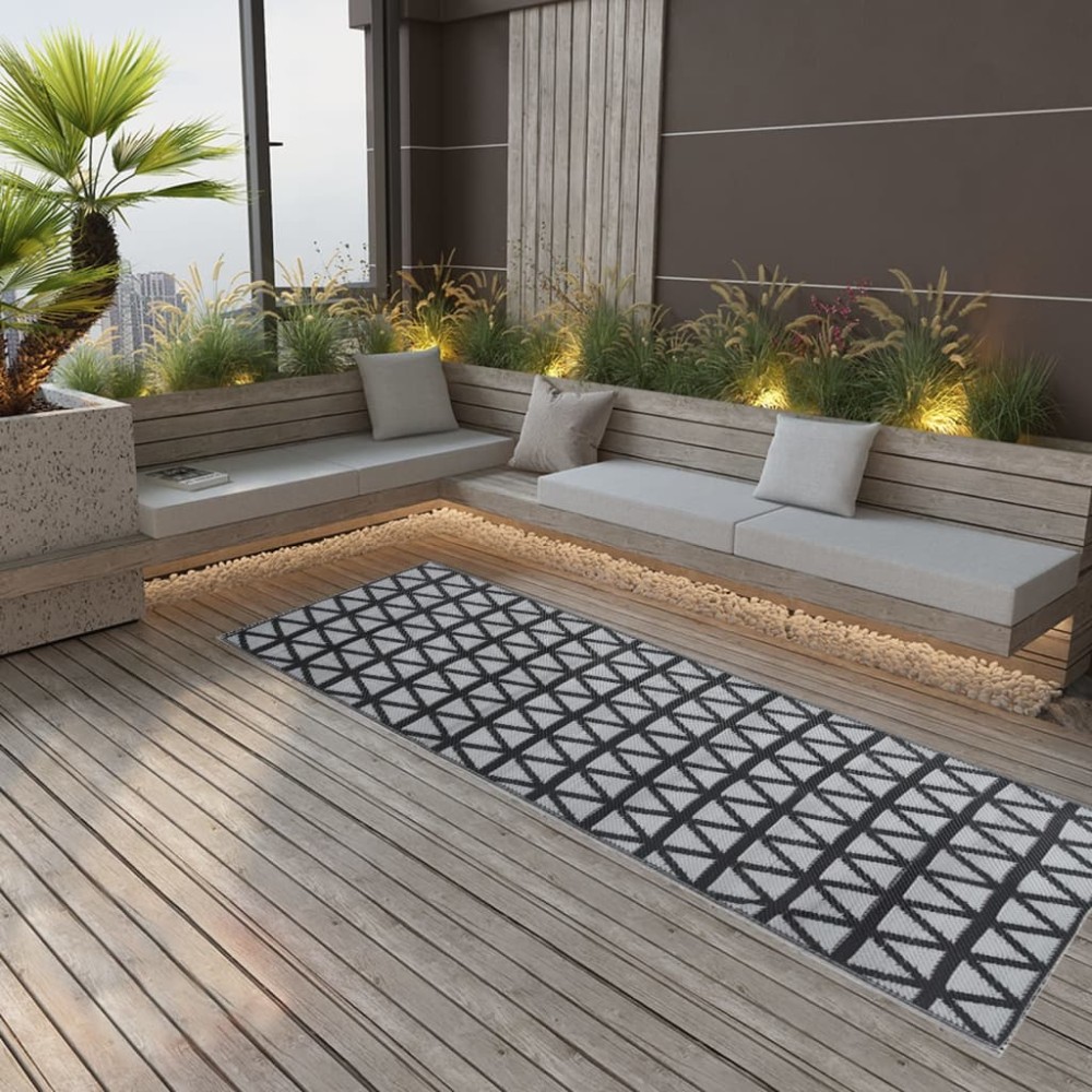 vidaXL Covor de exterior, ARAKIL negru, 80x250 cm