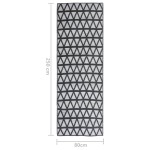vidaXL Covor de exterior, ARAKIL negru, 80x250 cm vidaXL Covor de exterior, ARAKIL negru, 80x250 cm