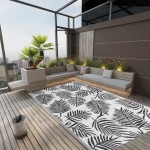 vidaXL Covor de exterior, ARAKIL negru, 140x200 cm, PP vidaXL Covor de exterior, ARAKIL negru, 140x200 cm, PP