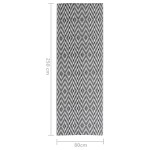 vidaXL Covor de exterior, ARAKIL negru, 80x250 cm