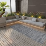 vidaXL Covor de exterior, ARAKIL antracit, 80x250 cm, PP vidaXL Covor de exterior, ARAKIL antracit, 80x250 cm, PP