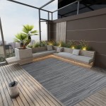 vidaXL Covor de exterior, ARAKIL antracit, 140x200 cm, PP vidaXL Covor de exterior, ARAKIL antracit, 140x200 cm, PP