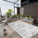vidaXL Covor de exterior, ARAKIL gri deschis, 140x200 cm, PP vidaXL Covor de exterior, ARAKIL gri deschis, 140x200 cm, PP