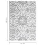 vidaXL Covor de exterior, ARAKIL gri deschis, 140x200 cm, PP vidaXL Covor de exterior, ARAKIL gri deschis, 140x200 cm, PP