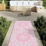 vidaXL Covor de exterior, ARAKIL roz, 80x250 cm, PP vidaXL Covor de exterior, ARAKIL roz, 80x250 cm, PP