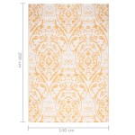 vidaXL Covor de exterior, ARAKIL galben, 140x200 cm, PP vidaXL Covor de exterior, ARAKIL galben, 140x200 cm, PP