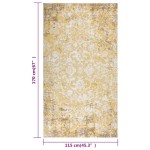 vidaXL Covor de exterior, galben, 115x170 cm, țesătură plată vidaXL Covor de exterior, galben, 115x170 cm, țesătură plată