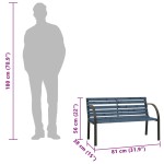 vidaXL Bancă copii de grădină, gri, 81 cm, lemn de brad chinezesc vidaXL Bancă copii de grădină, gri, 81 cm, lemn de brad chinezesc