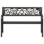 vidaXL Bancă de grădină, negru, 125 cm, oțel vidaXL Bancă de grădină, negru, 125 cm, oțel