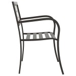vidaXL Bancă de grădină, negru, 125 cm, oțel vidaXL Bancă de grădină, negru, 125 cm, oțel