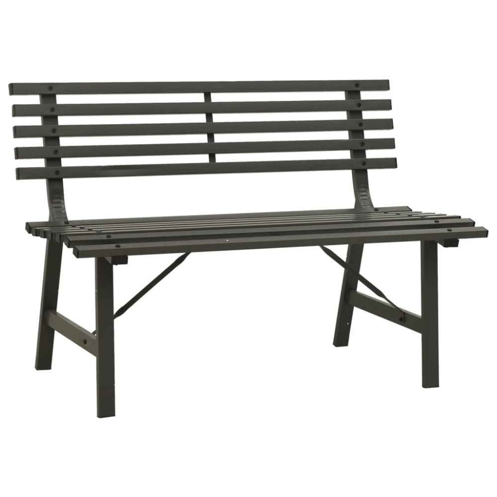 vidaXL Bancă de grădină, negru, 110 cm, oțel