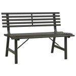 vidaXL Bancă de grădină, negru, 110 cm, oțel vidaXL Bancă de grădină, negru, 110 cm, oțel