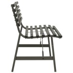 vidaXL Bancă de grădină, negru, 110 cm, oțel vidaXL Bancă de grădină, negru, 110 cm, oțel