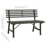 vidaXL Bancă de grădină, negru, 110 cm, oțel vidaXL Bancă de grădină, negru, 110 cm, oțel