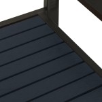 vidaXL Bancă de grădină, negru, 124,5 cm, oțel și WPC vidaXL Bancă de grădină, negru, 124,5 cm, oțel și WPC