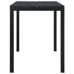 vidaXL Set mobilier de grădină, 3 piese, negru, WPC și oțel vidaXL Set mobilier de grădină, 3 piese, negru, WPC și oțel