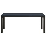 vidaXL Bancă de grădină, negru, 110 cm, oțel și WPC vidaXL Bancă de grădină, negru, 110 cm, oțel și WPC