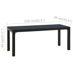 vidaXL Bancă de grădină, negru, 110 cm, oțel și WPC vidaXL Bancă de grădină, negru, 110 cm, oțel și WPC