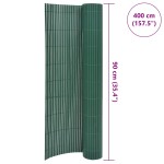 vidaXL Gard pentru grădină cu 2 fețe, verde, 90x400 cm