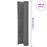vidaXL Gard pentru grădină cu 2 fețe, gri, 90x400 cm