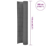 vidaXL Gard pentru grădină cu 2 fețe, gri, 110x300 cm