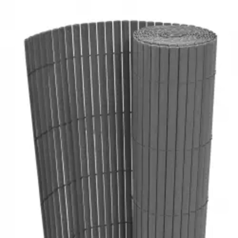 vidaXL Gard pentru grădină cu 2 fețe, gri, 110x400 cm